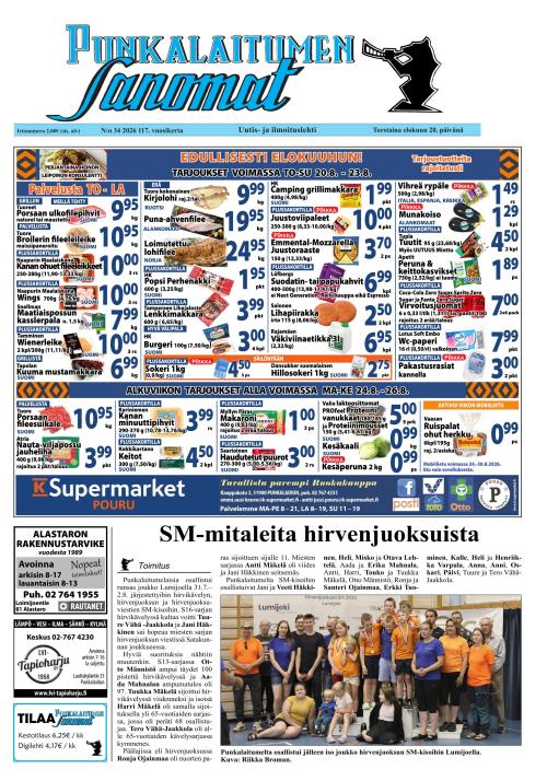 Punkalaitumen Sanomat 20.8.2026