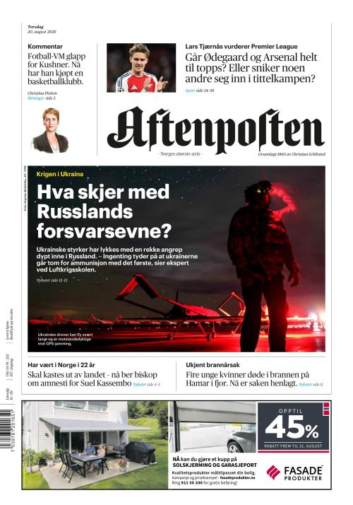 Aftenposten 20.8.2026