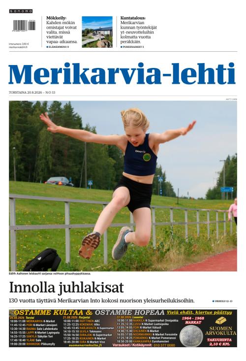 Merikarvia-lehti 20.8.2026