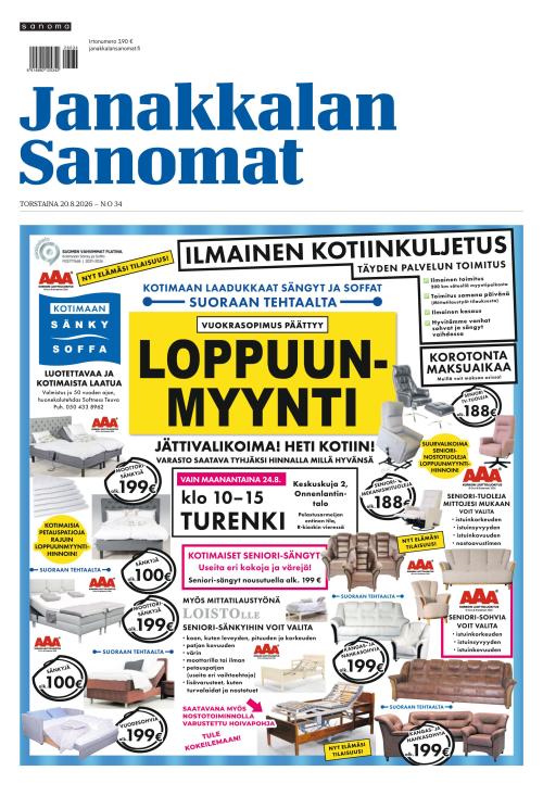 Janakkalan Sanomat 20.8.2026
