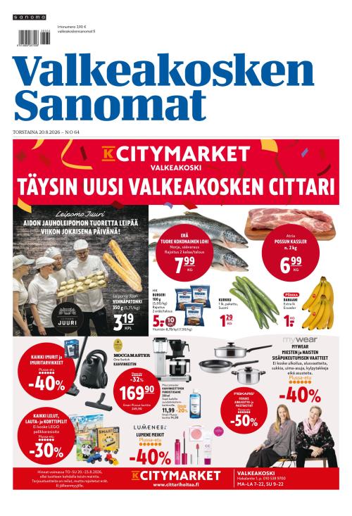 Valkeakosken Sanomat 20.8.2026