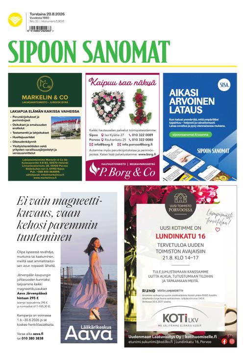 Sipoon Sanomat 20.8.2026