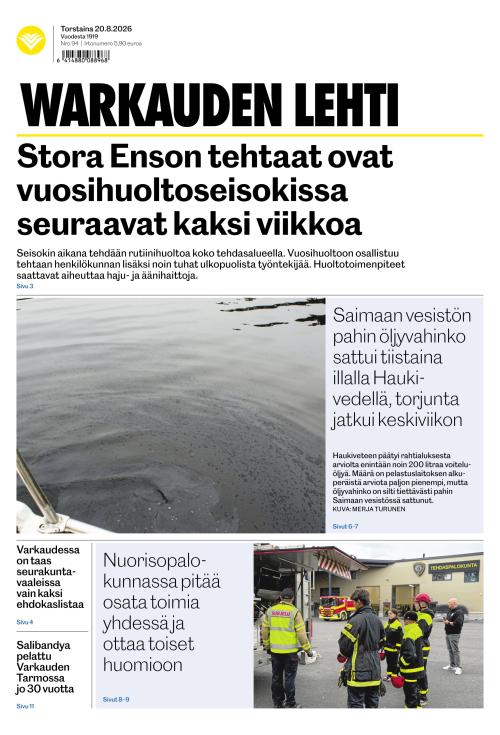 Warkauden Lehti 20.8.2026
