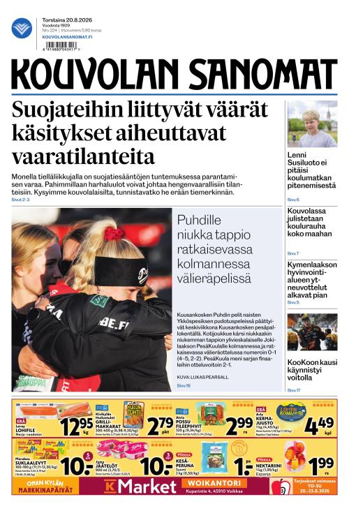 Kouvolan Sanomat 20.8.2026
