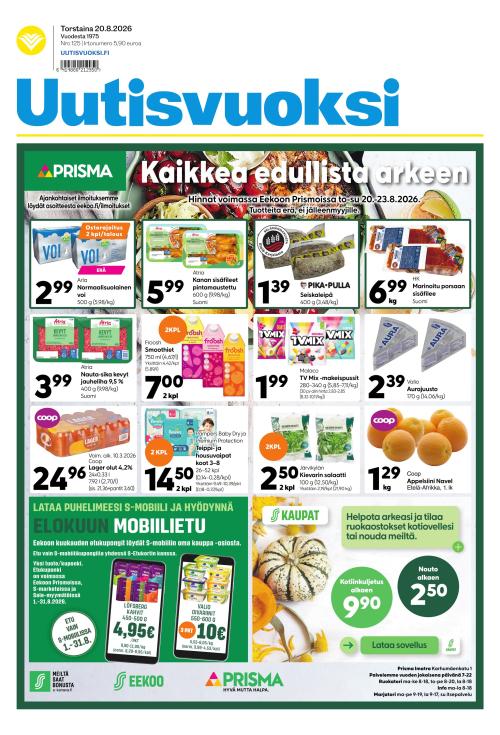 Uutisvuoksi 20.8.2026