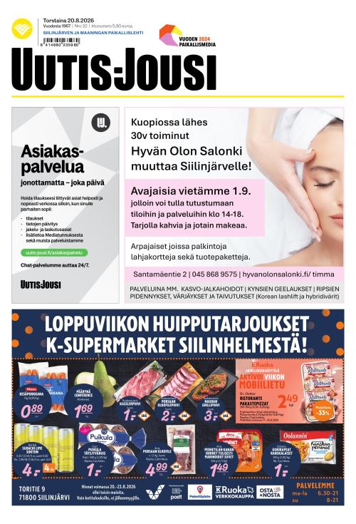 Uutis-Jousi 20.8.2026