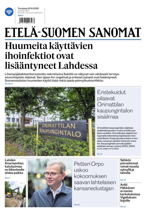 Etelä-Suomen Sanomat 20.8.2026