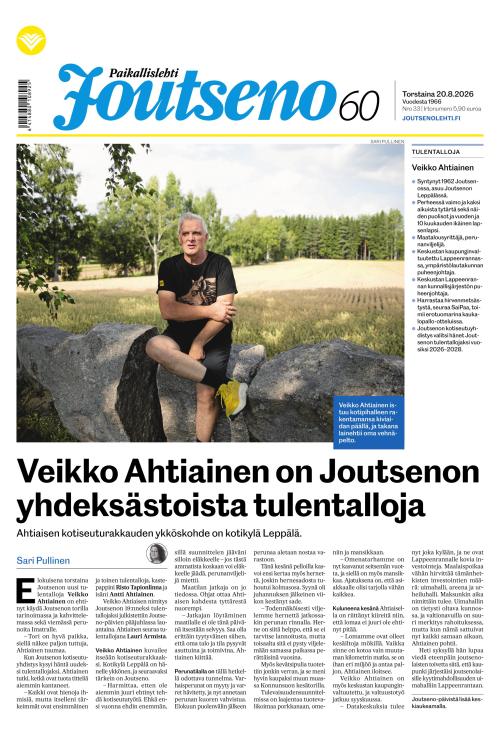 Paikallislehti Joutseno 20.8.2026