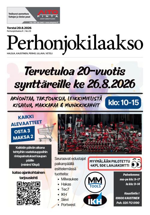 Perhonjokilaakso 20.8.2026