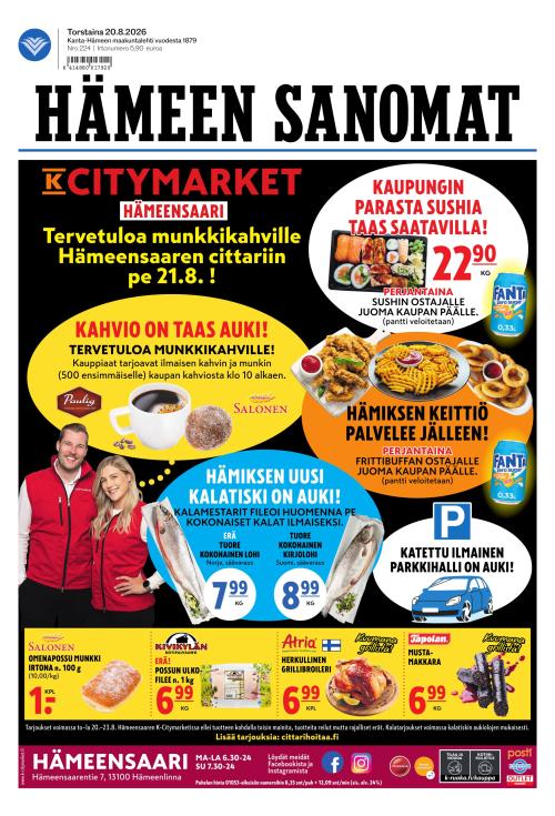 Hämeen Sanomat 20.8.2026