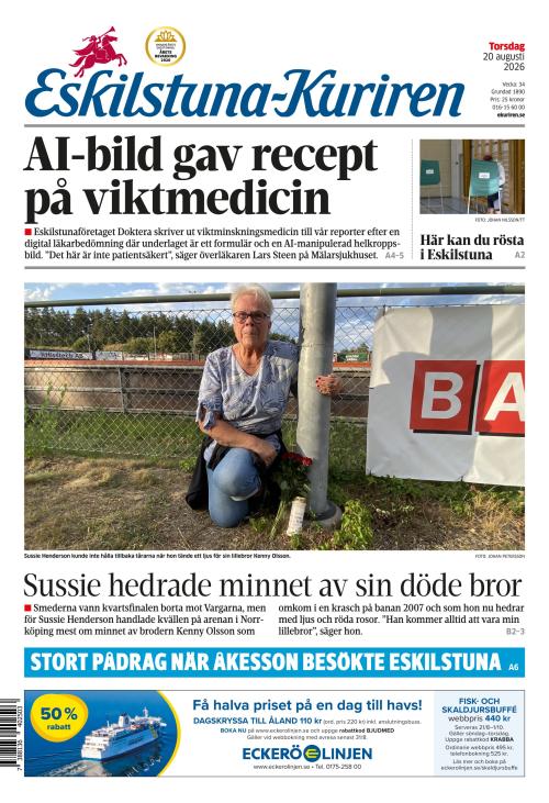 Eskilstuna-Kuriren 20.8.2026