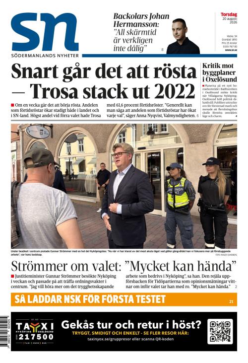 Södermanlands Nyheter 20.8.2026