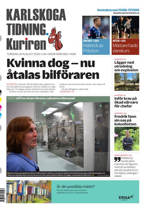 Karlskoga Tidning-Kuriren 20.8.2026