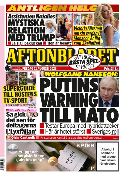 Aftonbladet 21.8.2026