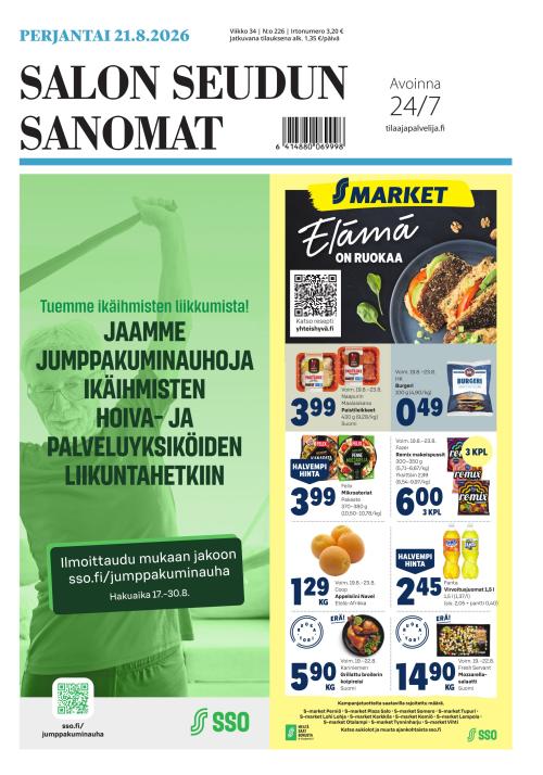 Salon Seudun Sanomat 21.8.2026