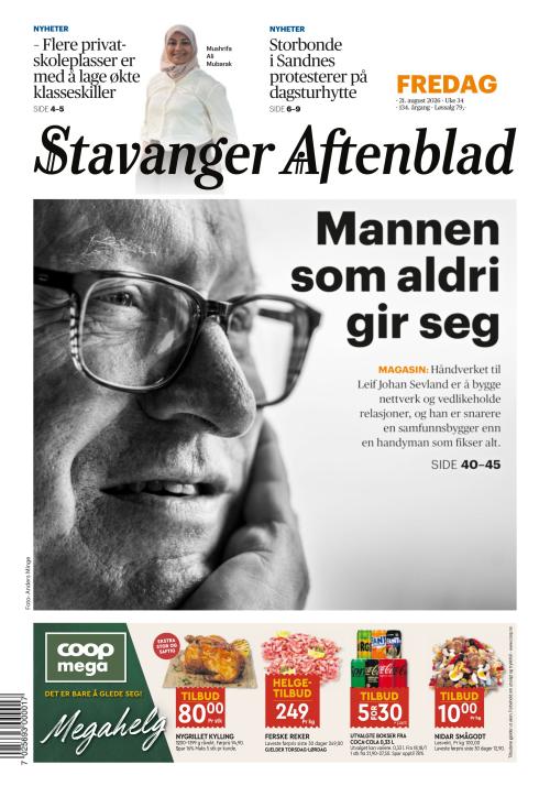 Stavanger Aftenblad 21.8.2026