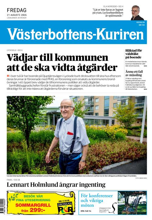 Västerbottens-Kuriren (SE) 21.8.2026