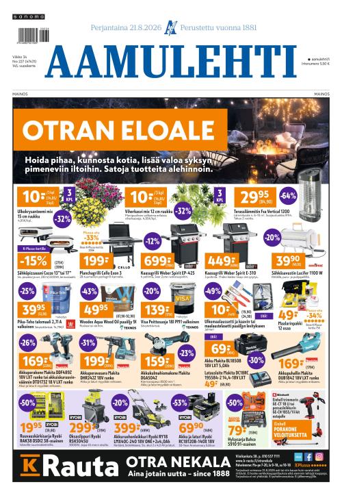 Aamulehti 21.8.2026