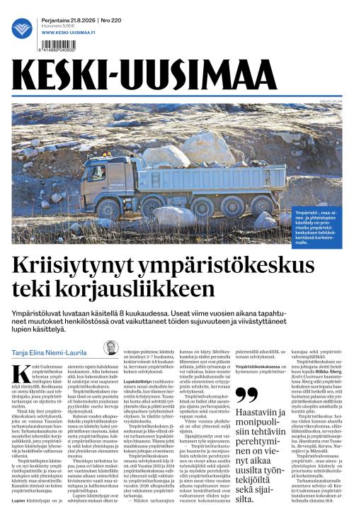 Keski-Uusimaa 21.8.2026