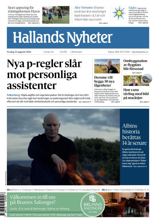 Hallands Nyheter 21.8.2026