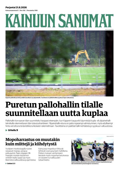 Kainuun Sanomat 21.8.2026
