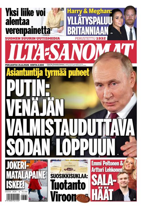 Ilta-Sanomat 21.8.2026