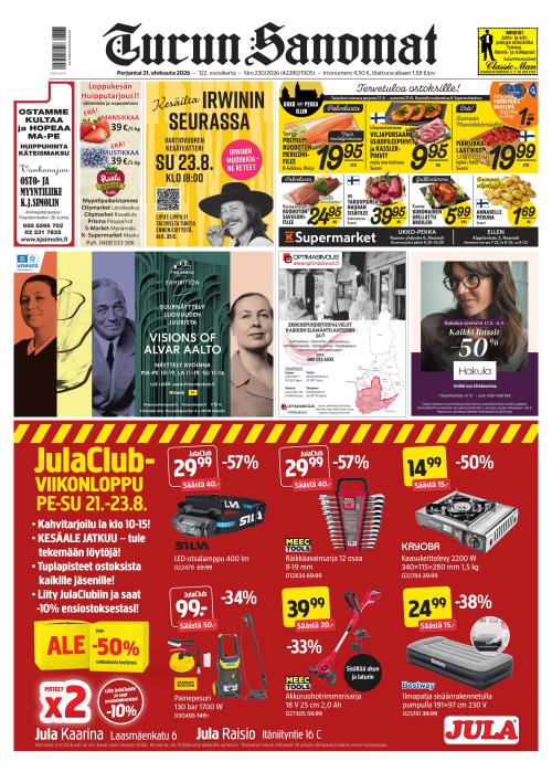 Turun Sanomat 21.8.2026