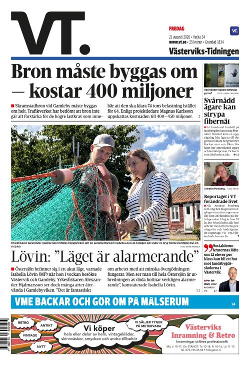Västerviks-Tidningen 21.8.2026