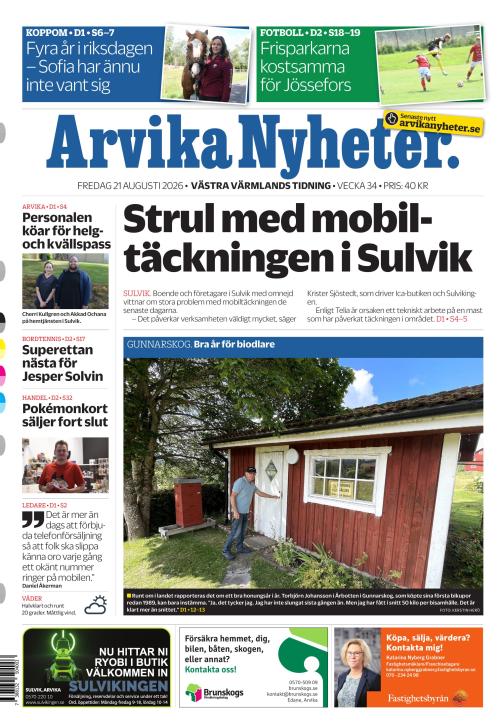 Arvika Nyheter 21.8.2026