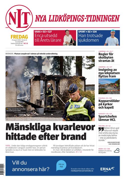 Nya Lidköpings-Tidningen 21.8.2026