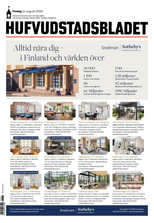 Hufvudstadsbladet 21.8.2026