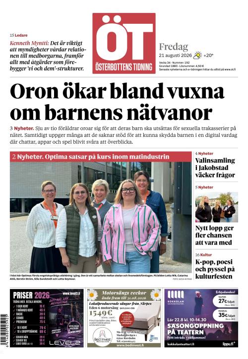 Österbottens Tidning 21.8.2026