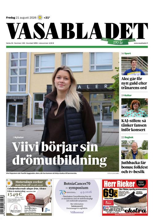 Vasabladet 21.8.2026