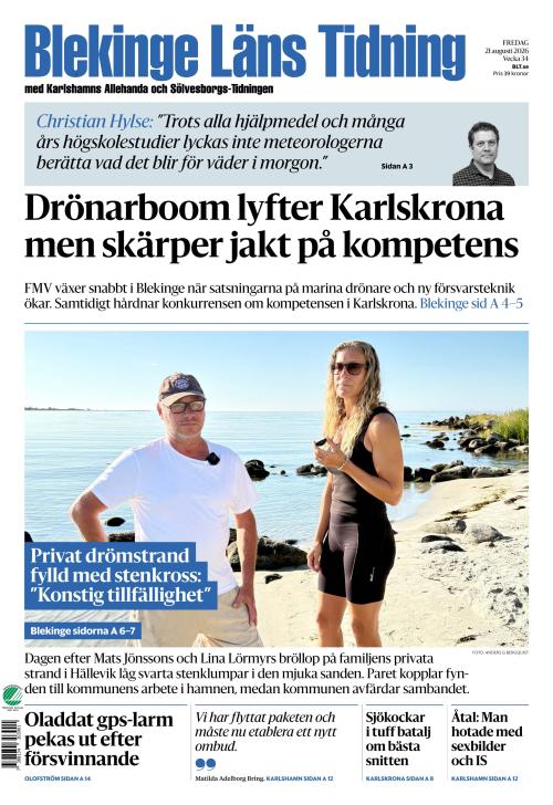 Blekinge Läns Tidning 21.8.2026