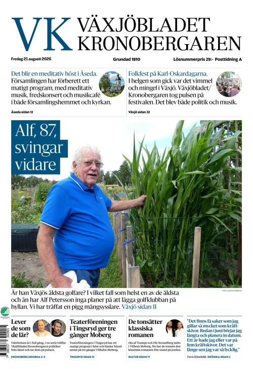 Växjöbladet Kronobergaren 21.8.2026