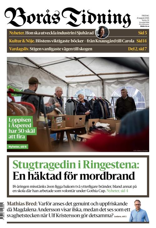 Borås Tidning 21.8.2026