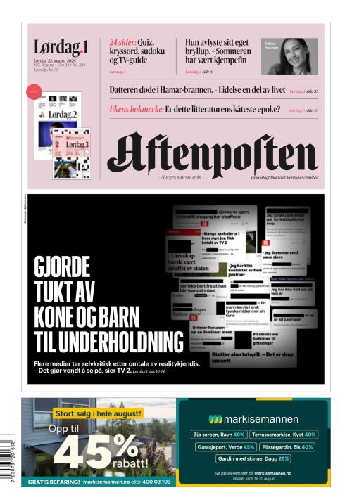 Aftenposten 22.8.2026