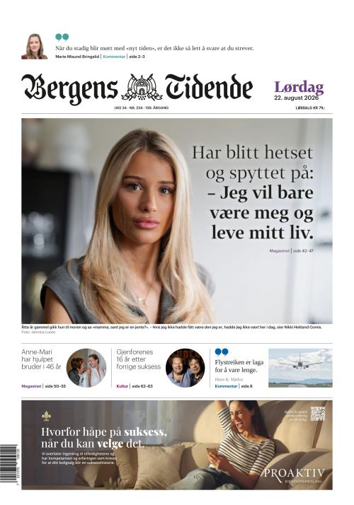 Bergens Tidende 22.8.2026