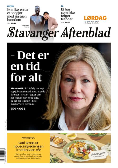 Stavanger Aftenblad 22.8.2026