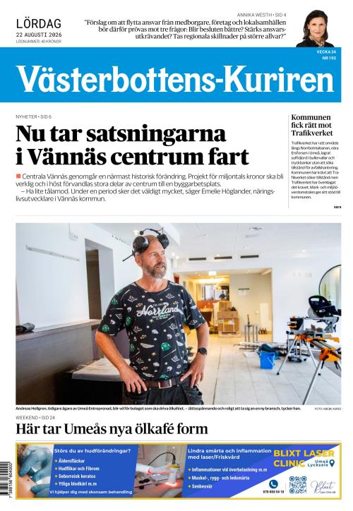Västerbottens-Kuriren (SE) 22.8.2026