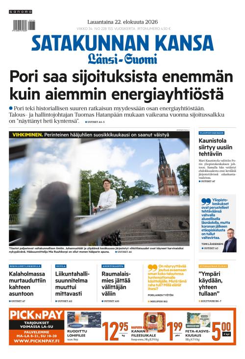 Satakunnan Kansa Länsi-Suomi 22.8.2026