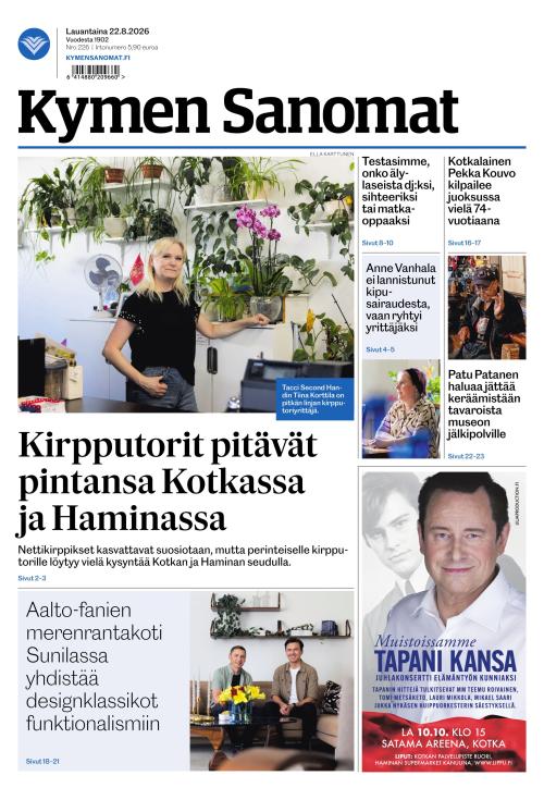 Kymen Sanomat 22.8.2026