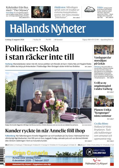 Hallands Nyheter 22.8.2026