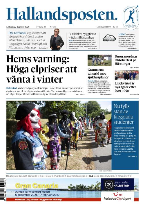 Hallandsposten 22.8.2026