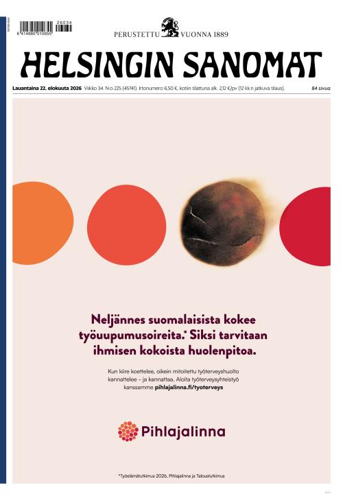 Helsingin Sanomat 22.8.2026