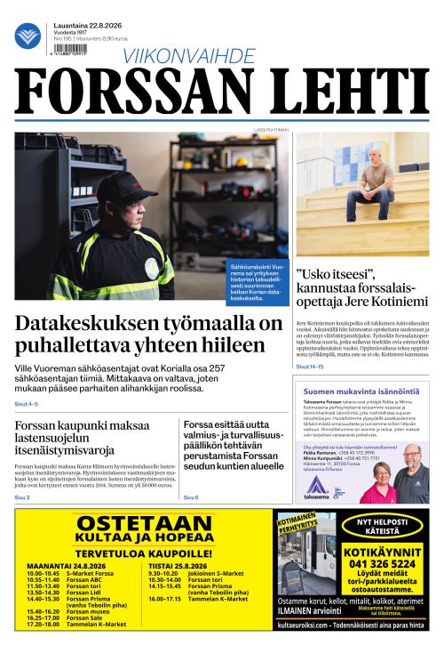 Forssan Lehti 22.8.2026