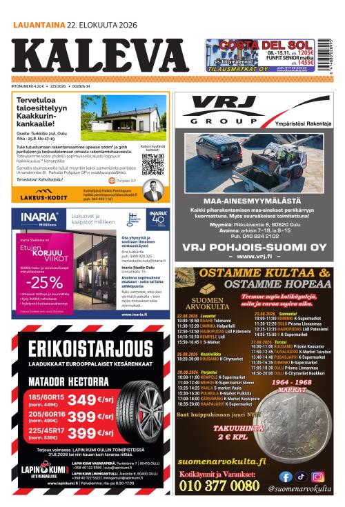 Kaleva 22.8.2026