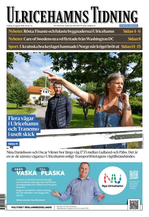 Ulricehamns Tidning 22.8.2026