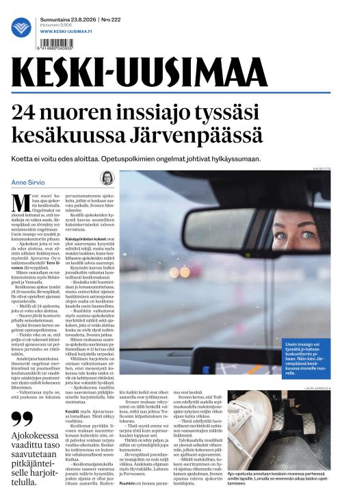 Keski-Uusimaa 23.8.2026