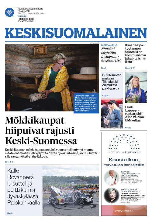 Keskisuomalainen 23.8.2026